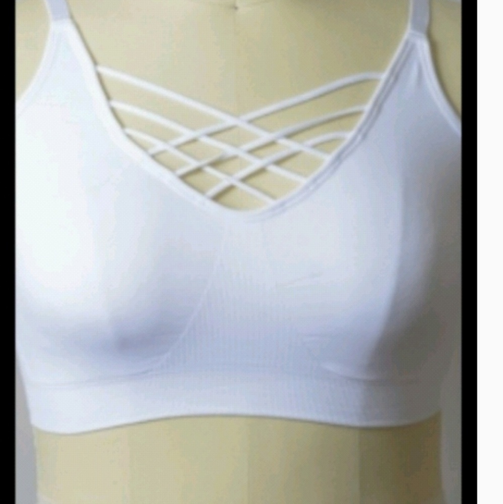 WHITE 36D TO 44D STRAPPY BRALETTE